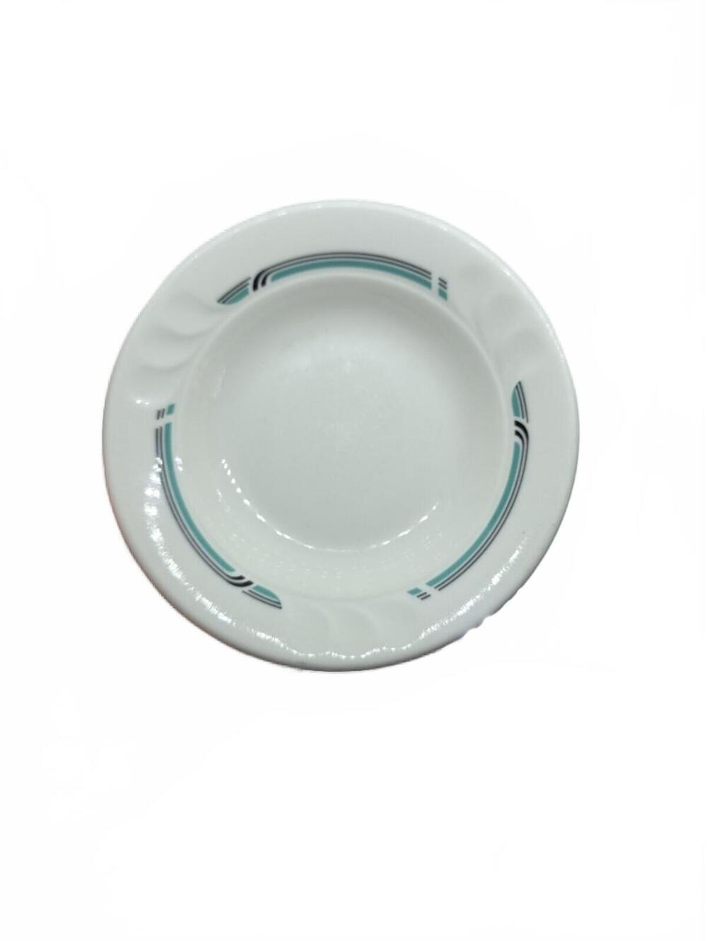 Vintage 2002 Syracuse China Small Ceramic Bowl Teal Design